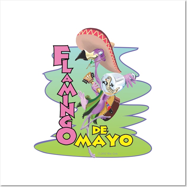 Flamingo De Mayo Wall Art by buckbegawk